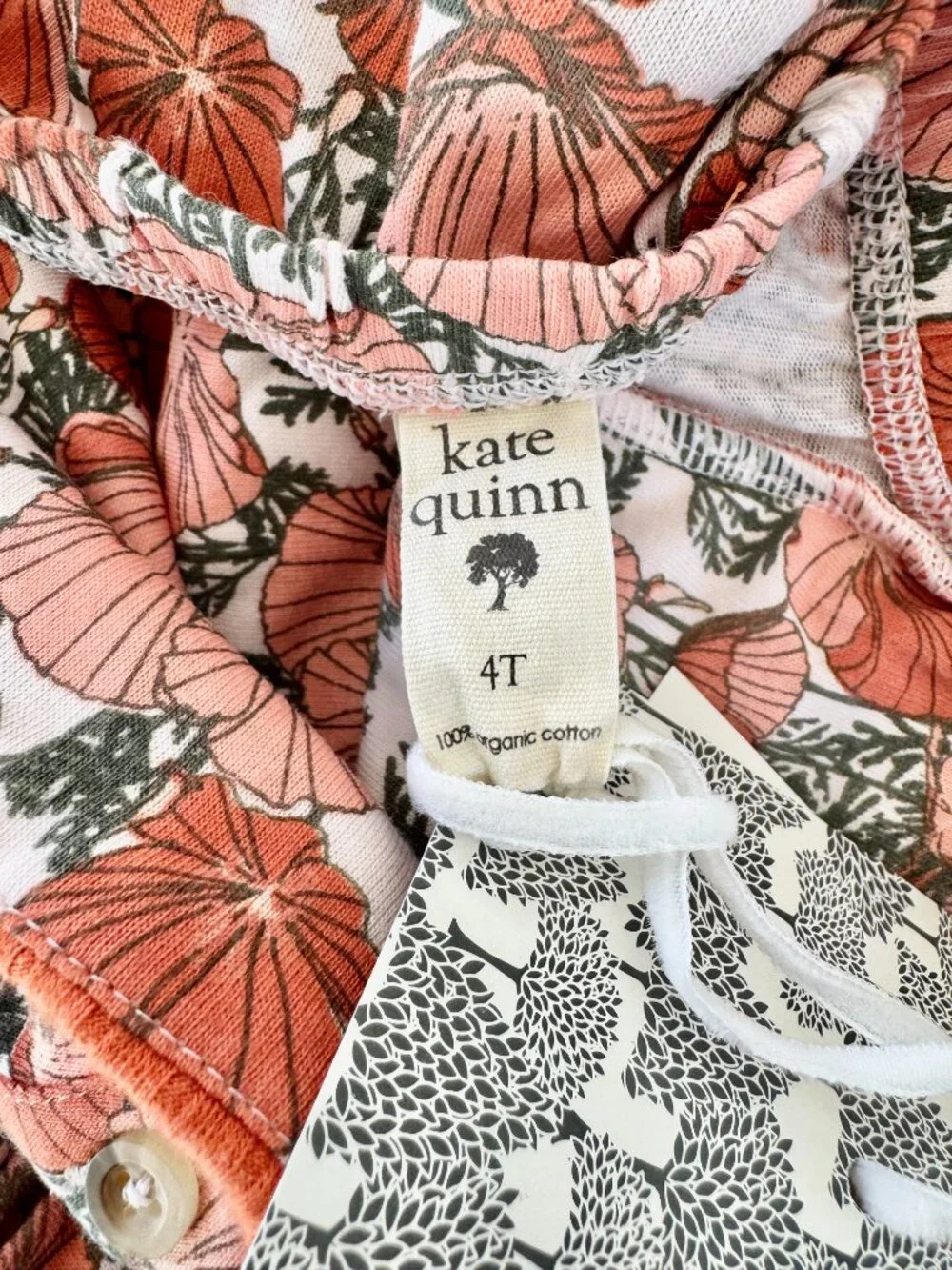 Kate Quinn 4T Girls Dress NWT California Poppy Halter Button Back Organic Cotton